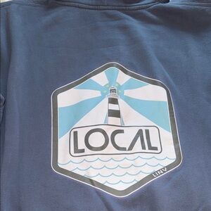 Blue Locals Only Long Island Sweatshirt with Lighthouse Design